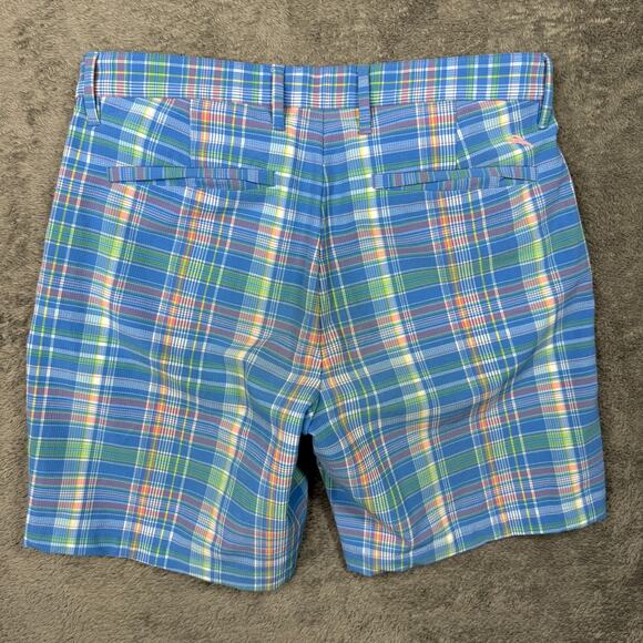 Tommy Bahama Men's Campanula Performance Shorts Blue Plaid 32 Outdoor Golf - Picture 2 of 11